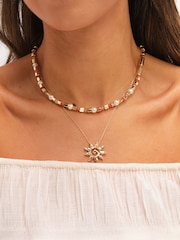 Mood Beaded Sun Double Row Necklace - Bild 2 von 3