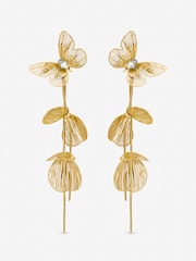 Mood Gold Tone Buttefly Drop Earrings - Image 3 of 3