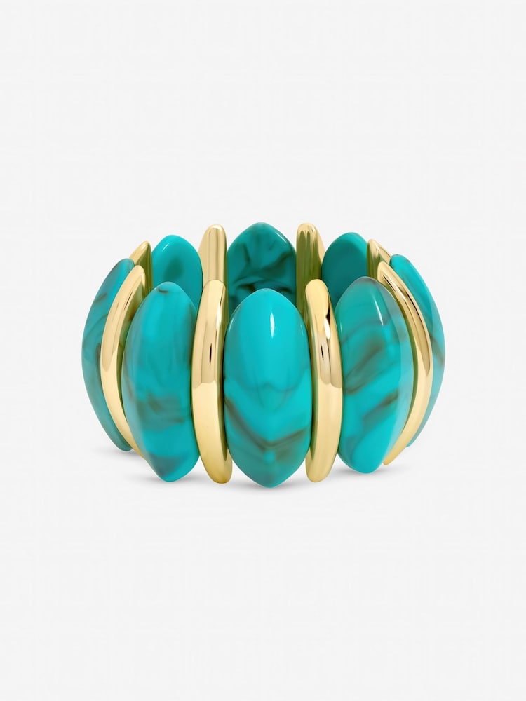 Mood Turquoise Statement Stretch Bracelet - Imagen 1 de 3