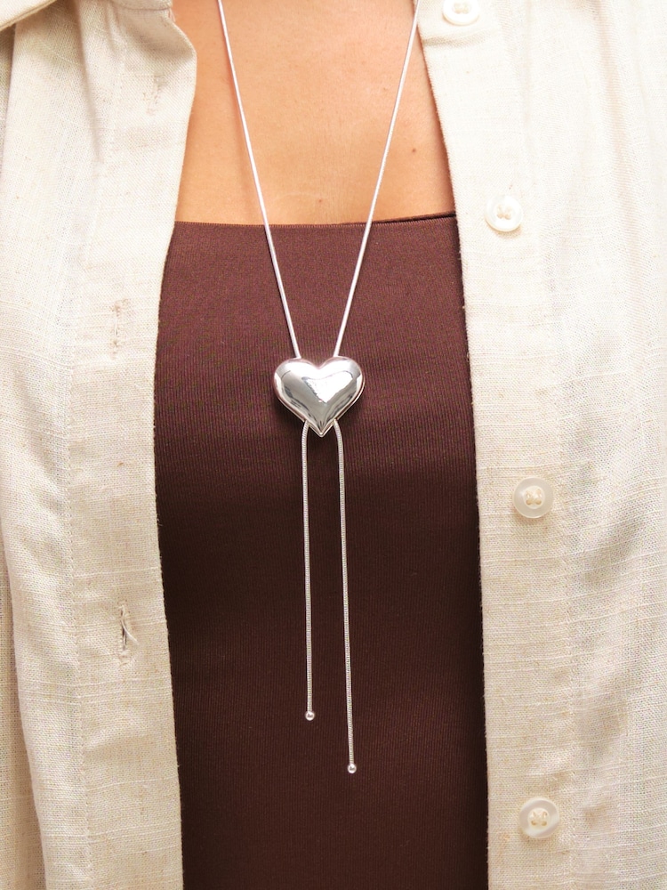 Mood Polished Heart Slider Necklace - Imagen 3 de 3
