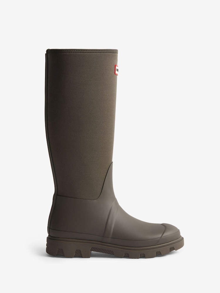 Hunter Brown Unisex Downpour Neoprene Tall Boots - Image 1 of 4