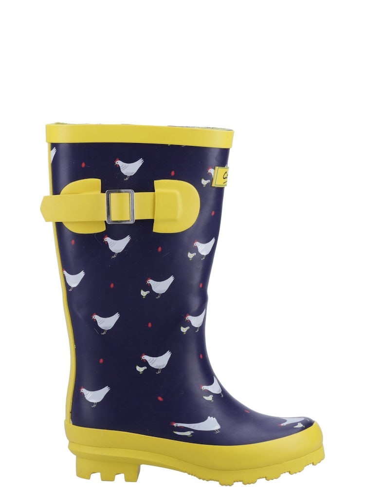 Cotswolds Blue Farmyard Junior Wellingtons - Image 1 of 4 Cotswolds Blue Farmyard Junior Wellingtons - Image 1 of 4