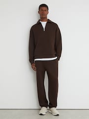Reiss Light Stone Grant Bonded-Leather Lightweight Runner Trainers - Image 4 of 6