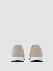 Reiss Light Stone Grant Bonded-Leather Lightweight Runner Trainers - Image 5 of 6