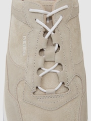 Reiss Light Stone Grant Bonded-Leather Lightweight Runner Trainers - Image 6 of 6