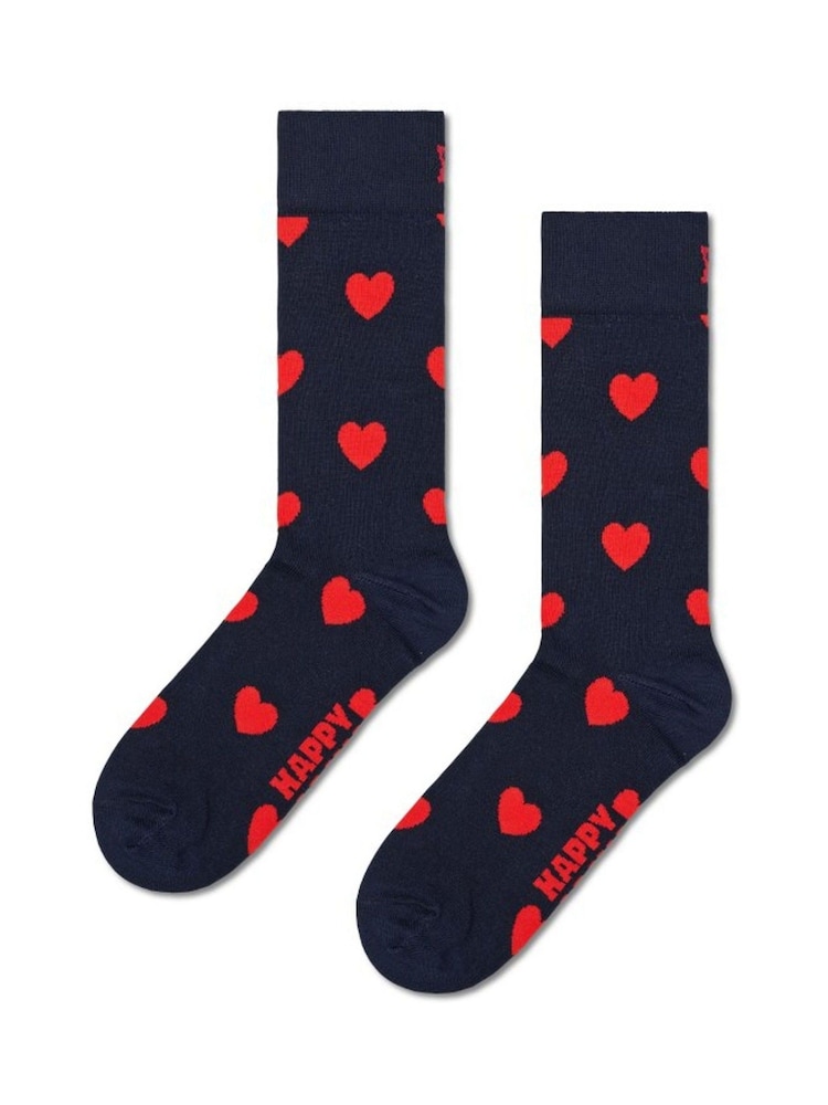 Happy Socks Blue Valentines Socks 2-Pack Gift Set - Image 2 of 5 Happy Socks Blue Valentines Socks 2-Pack Gift Set - Image 2 of 5