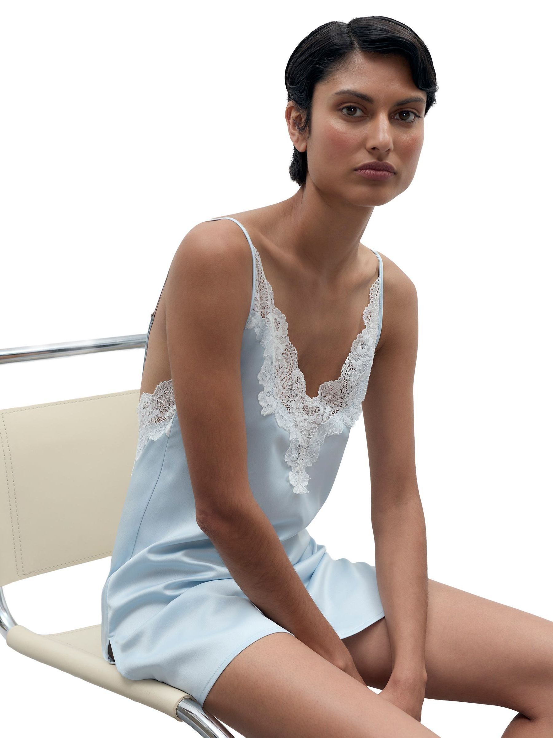 ISABELLE BLANCHE ベアトップ ニット fs6 エフズセイ Buy Bluebella Blue Isabella Luxury Satin Short Chemise from Next USA