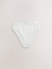 Cream Crinkle High Waist High Leg Bikini Bottom - Image 5 of 7