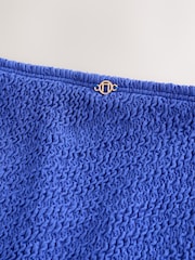 Cobalt Blue High Waist High Leg Crinkle Bikini Bottoms - Image 6 of 7