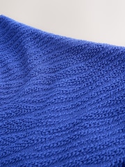 Cobalt Blue High Waist High Leg Crinkle Bikini Bottoms - Image 7 of 7