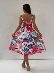 Girl In Mind Raisa Strappy Sweetheart Neck Midi Dress - Imagen 2 de 5