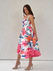 Girl In Mind Raisa Strappy Sweetheart Neck Midi Dress - Imagen 3 de 5