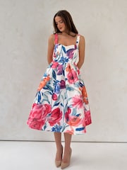 Girl In Mind Raisa Strappy Sweetheart Neck Midi Dress - Imagen 4 de 5