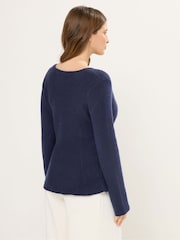 Star by Julien MacDonald Blue Peplum Button Cardigan - Image 4 of 6