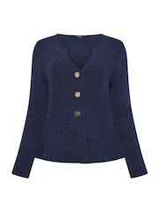 Star by Julien MacDonald Blue Peplum Button Cardigan - Image 6 of 6