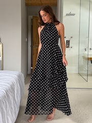 Girl In Mind Iris Halterneck Layered Maxi Dress - Image 3 de 6