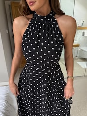 Girl In Mind Iris Halterneck Layered Maxi Dress - Image 4 de 6