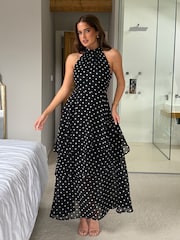 Girl In Mind Iris Halterneck Layered Maxi Dress - Image 5 de 6