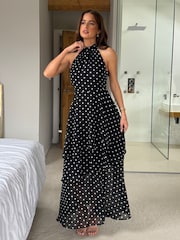 Girl In Mind Iris Halterneck Layered Maxi Dress - Image 6 de 6