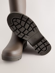 Chocolate Brown Chunky Knee High Wellies - Image 5 of 5