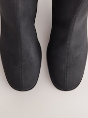 Black Forever Comfort® Round Toe Sock Ankle Boots - Image 9 of 9
