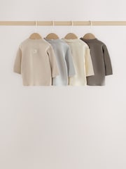 Grey Baby Long Sleeve T-Shirts 4 Pack (0mths-2yrs) - Image 6 of 10