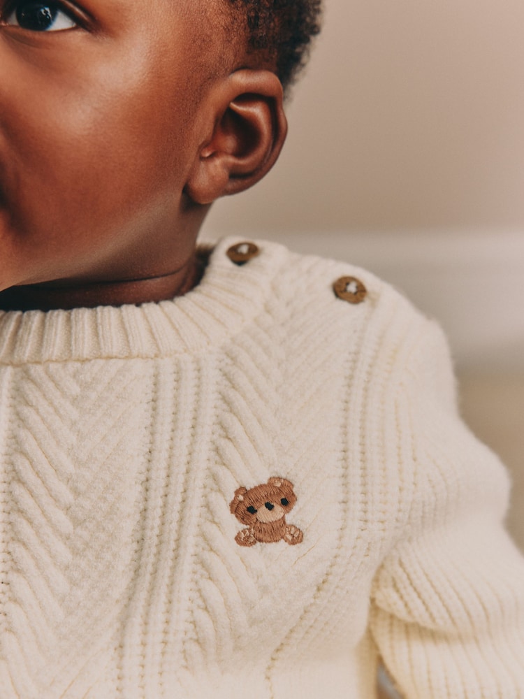 Neutral Baby Cable Knit Jumper and Leggings Set (0mths-2yrs) - Image 5 of 5 Neutral Baby Cable Knit Jumper and Leggings Set (0mths-2yrs) - Image 5 of 5