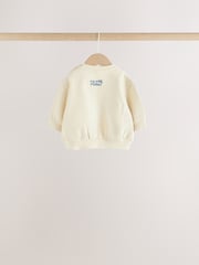 Blue/Neutral Baby Sweat Top and Wide Leg Joggers Set 6 Piece (0mths-2yrs) - Image 9 of 15