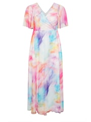 Yours Curve London Blurred Mesh Wrap Maxi Dress - Bilde 5 av 5