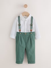 Berde - Pantalon at Braces ng Baby Shirt 4 Set (0buwan-2taon) - Larawan 1 ng 6