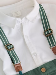 Berde - Pantalon at Braces ng Baby Shirt 4 Set (0buwan-2taon) - Larawan 4 ng 6