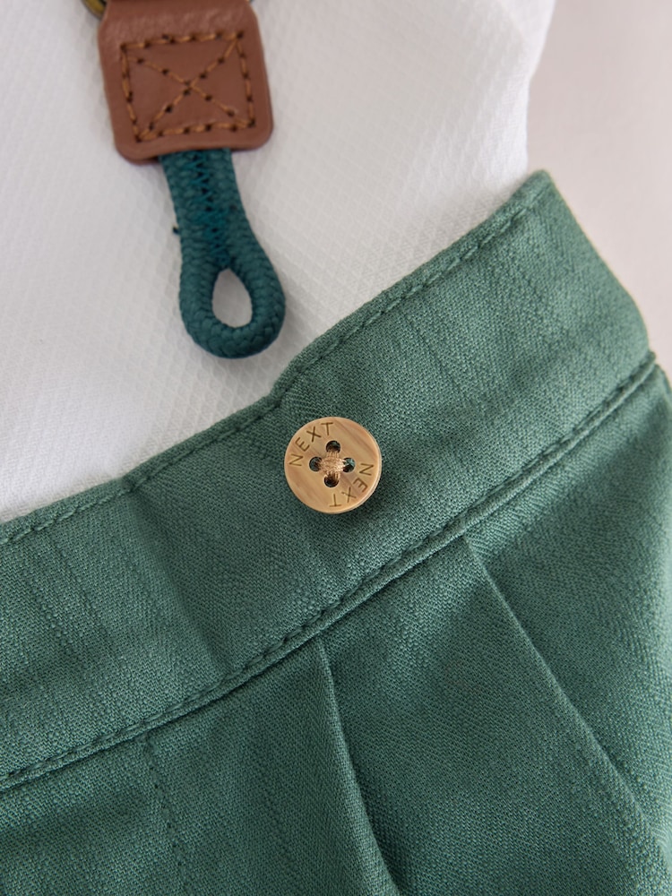 Berde - Pantalon at Braces ng Baby Shirt 4 Set (0buwan-2taon) - Larawan 6 ng 6 Berde - Pantalon at Braces ng Baby Shirt 4 Set (0buwan-2taon) - Larawan 6 ng 6