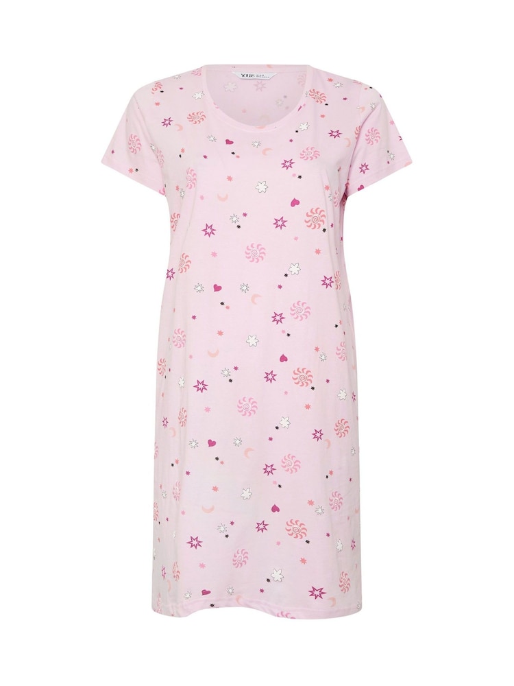 Yours Curve Black Dipped Back Nightdress 2 Pack - Image 8 of 8