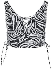 Yours Curve Black Adjustable Tankini - Image 4 of 4