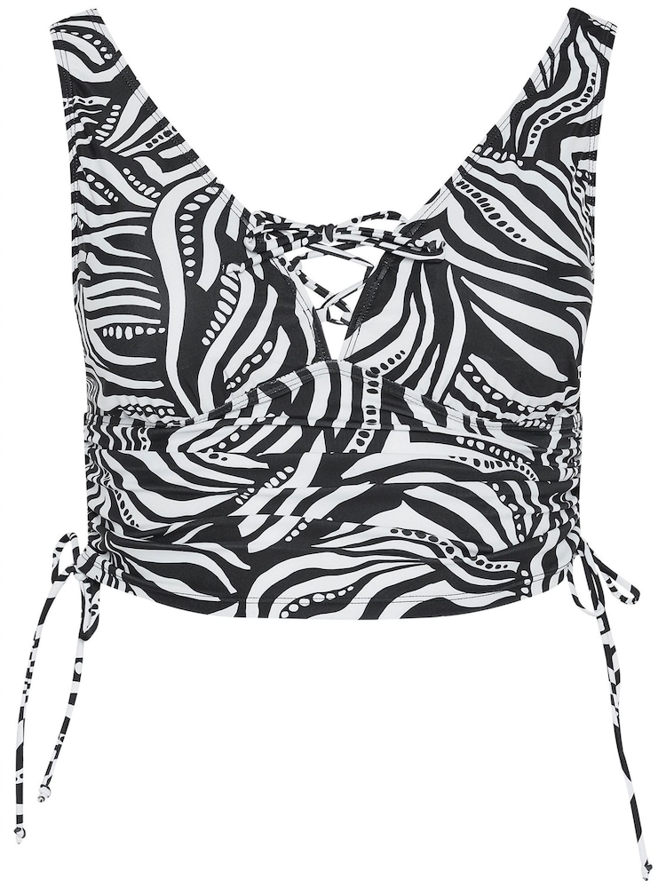 Yours Curve Black Adjustable Tankini - Image 4 of 4