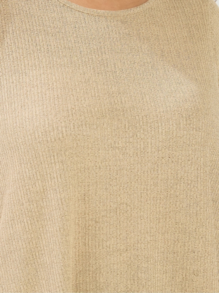 Yours Curve Natural Soft Touch Ribbed T-Shirt - Image 5 of 5