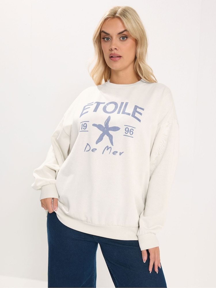 Yours Curve Natural Sweatshirt - Image 1 of 5