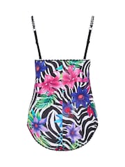 Yours Curve Black Plunge Swimsuit - Image 3 of 3