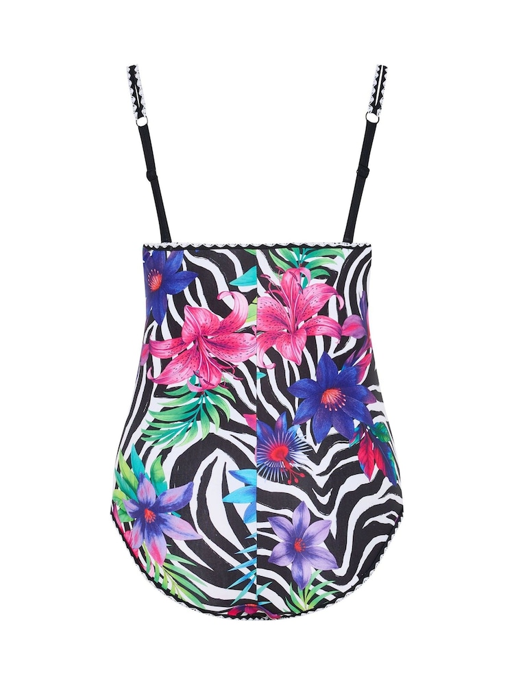 Yours Curve Black Plunge Swimsuit - Image 3 of 3