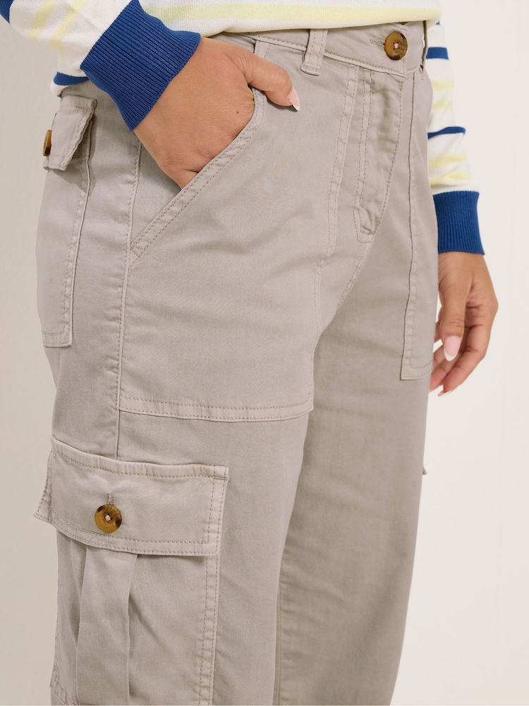 M&Co Natural Petite Cargo Trousers - Image 4 of 4 M&Co Natural Petite Cargo Trousers - Image 4 of 4