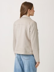 M&Co Natural Suede Biker Jacket - Image 3 of 5
