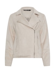 M&Co Natural Suede Biker Jacket - Image 5 of 5