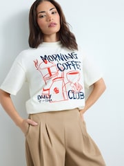 بنطلون بلازو أمامي مطوي من PixieGirl Petite - صورة 3 من 4