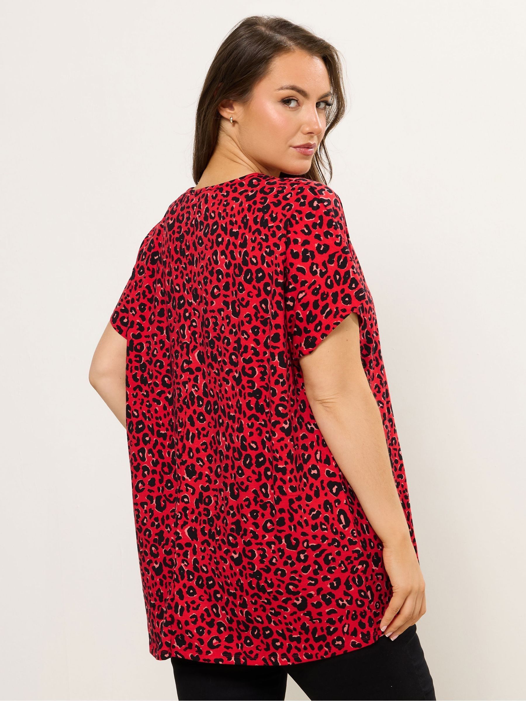トップス xva367 Buy Yours Curve Red Drop Shoulder Animal Top from Next USA