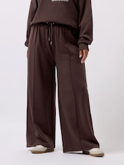 Yours Curve Brown Wide Leg Joggers - Image 4 of 6