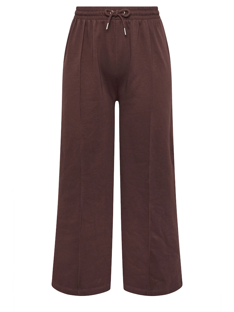 Yours Curve Brown Wide Leg Joggers - Image 6 of 6