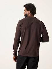 FatFace 3 Pack Khaki/Natural/Brown Long Sleeve Henley T-Shirt - Image 2 of 7