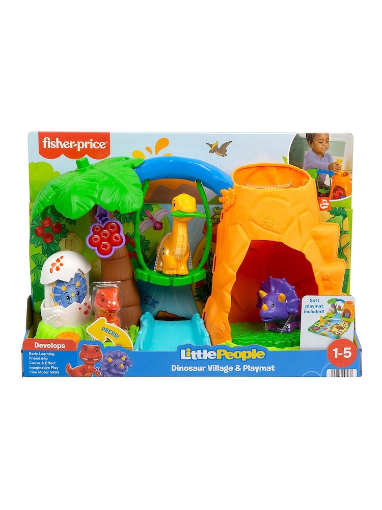 Mattel Games Little People Dinosaur Village & Playmat - Image 1 of 3