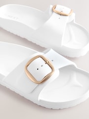 White Beach Single Strap Flat Sandals - Image 6 of 6