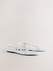 Silver Forever Comfort® Hardware Detail Sling Back Sandals - Image 9 of 11